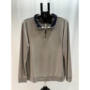 TailorByrd Men’s 1/4 Zip Sweater Gray Pullover Size M Casual Layering Piece